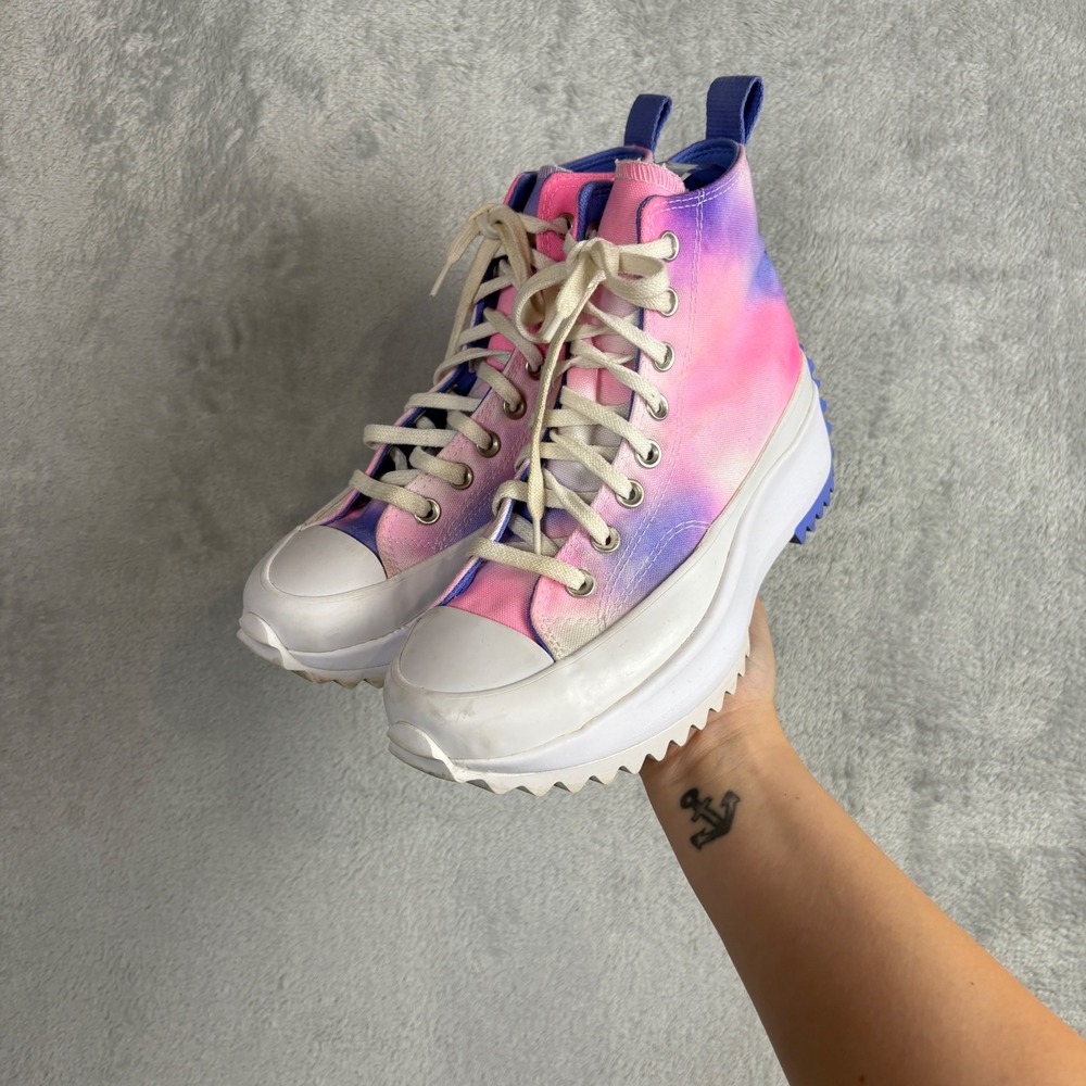 Converse Run Star Hike High Top Cloud Wash Pink Platform Sneakers 572571C 8